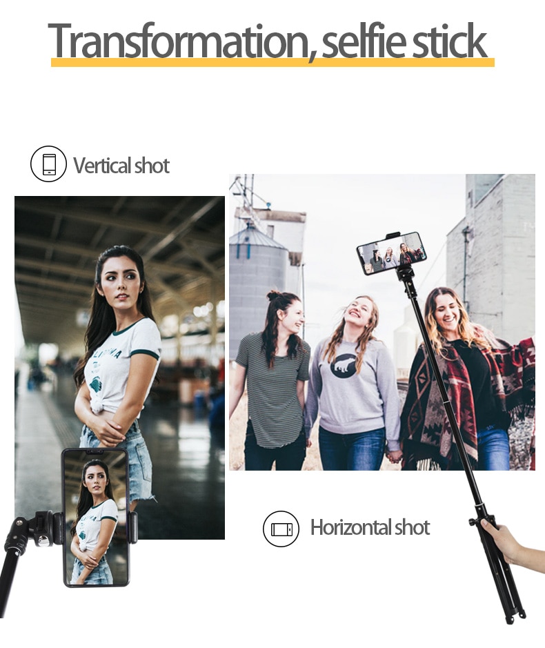 Illuminated Mount Smartphone Tripod Stick