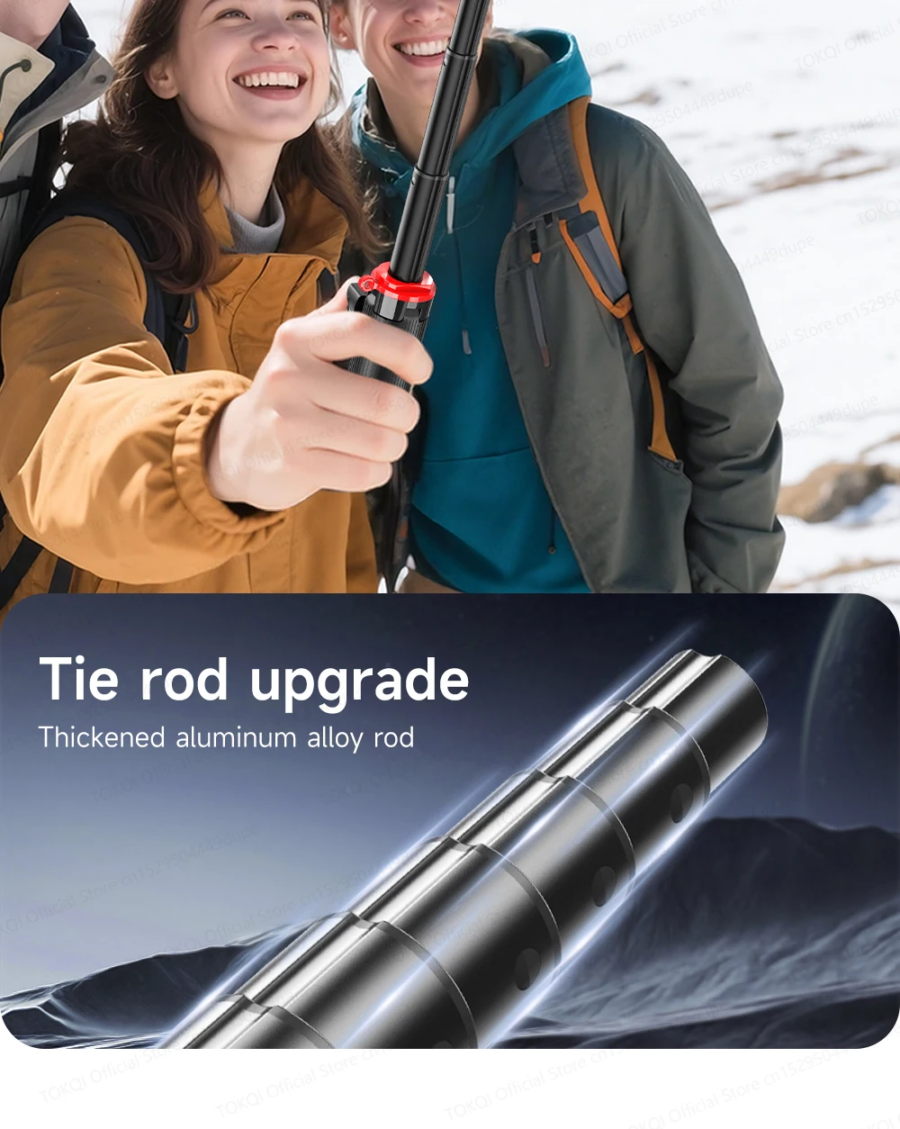 AXNEN Mini Selfie Stick Tripod 66.9'' Extendable Cellphone Holder for Smartphones Shooting Vlog with Zoom Portable F07 Quadrapod