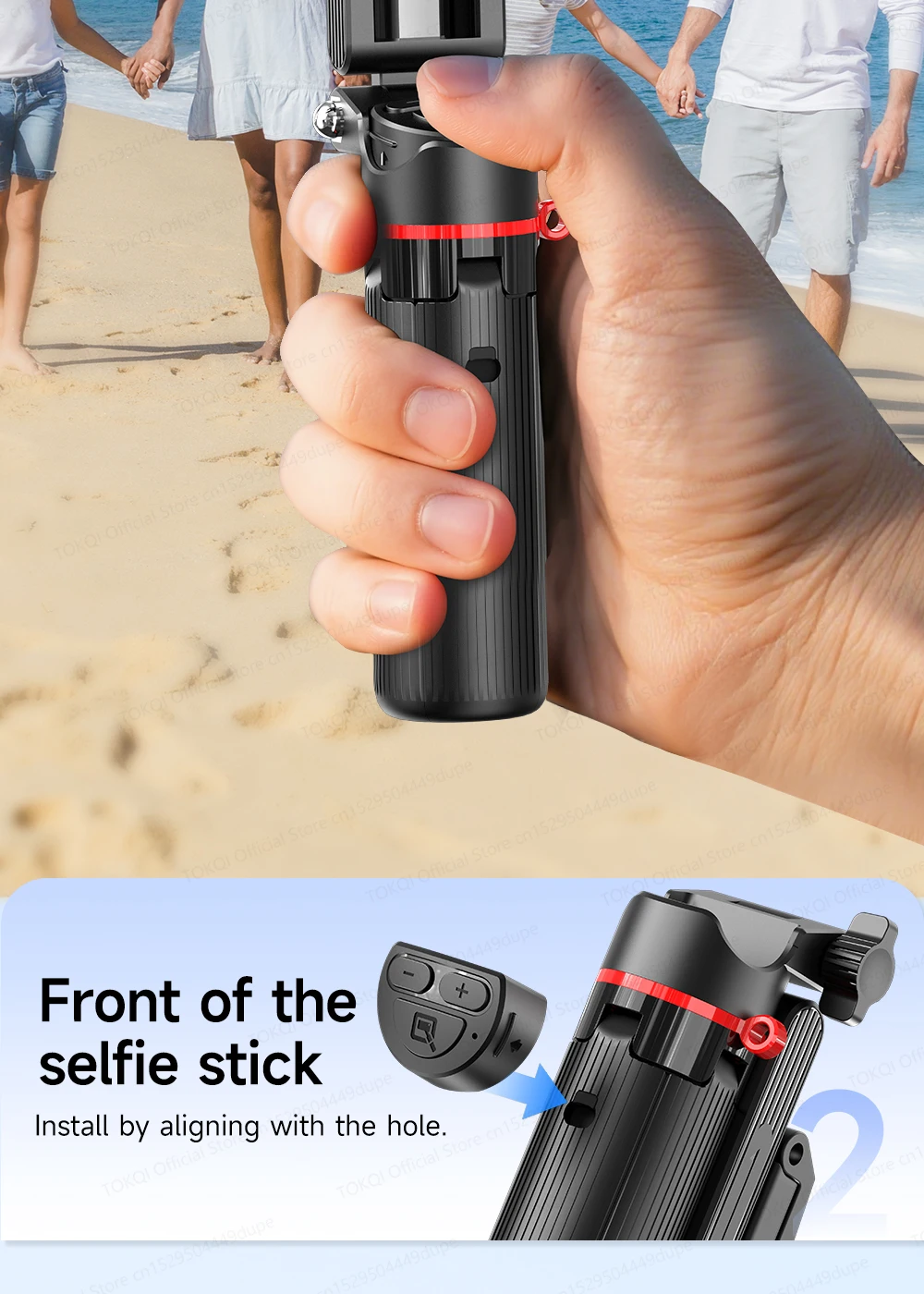 AXNEN Mini Selfie Stick Tripod 66.9'' Extendable Cellphone Holder for Smartphones Shooting Vlog with Zoom Portable F07 Quadrapod