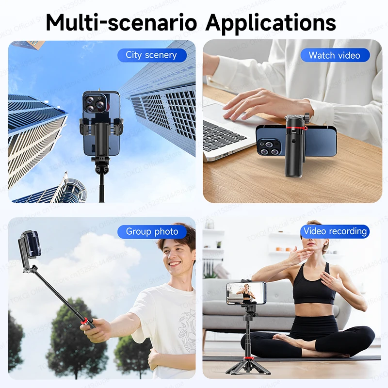 AXNEN Mini Selfie Stick Tripod 66.9” Extendable Cellphone Holder for Smartphones Shooting Vlog with Zoom Portable F07 Quadrapod AXNEN Mini Selfie Stick Tripod 66.9'' Extendable Cellphone Holder for Smartphones Shooting Vlog with Zoom Portable F07 Quadrapod