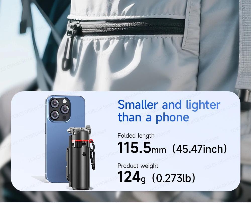 AXNEN Mini Selfie Stick Tripod 66.9'' Extendable Cellphone Holder for Smartphones Shooting Vlog with Zoom Portable F07 Quadrapod