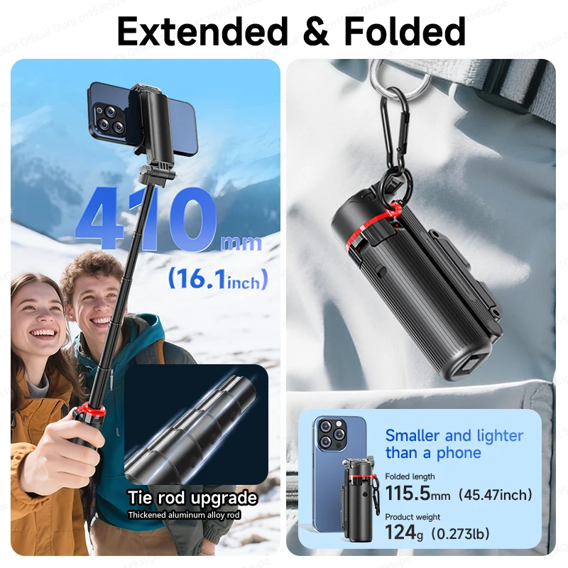 AXNEN Mini Selfie Stick Tripod 66.9” Extendable Cellphone Holder for Smartphones Shooting Vlog with Zoom Portable F07 Quadrapod AXNEN Mini Selfie Stick Tripod 66.9'' Extendable Cellphone Holder for Smartphones Shooting Vlog with Zoom Portable F07 Quadrapod