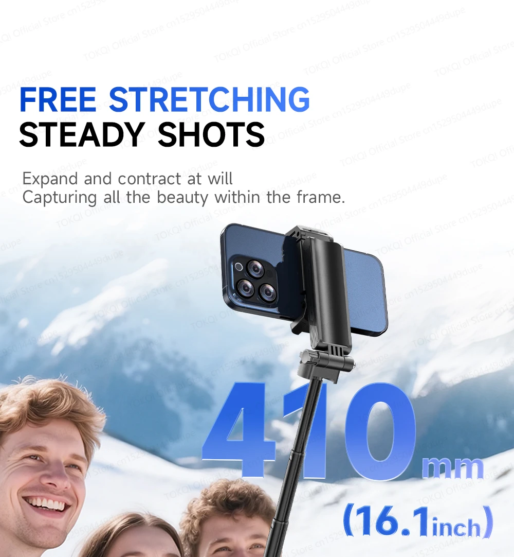 AXNEN Mini Selfie Stick Tripod 66.9'' Extendable Cellphone Holder for Smartphones Shooting Vlog with Zoom Portable F07 Quadrapod