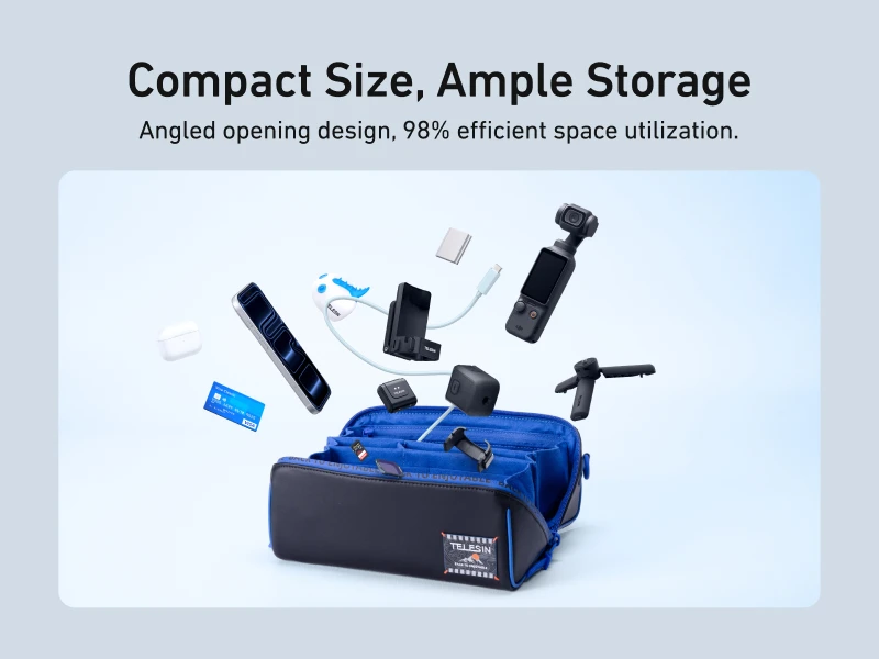 TELESIN Storage Protection Bag Carrying Case for DJI OSMO Pocket 4 3 Crossbody Bag Camera Accessories Storage Bag Storage Box