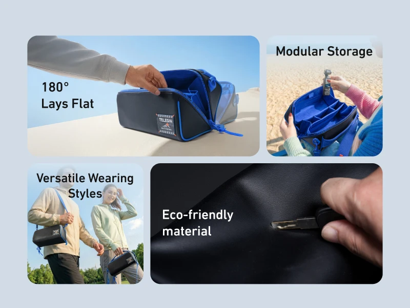 TELESIN Storage Protection Bag Carrying Case for DJI OSMO Pocket 4 3 Crossbody Bag Camera Accessories Storage Bag Storage Box