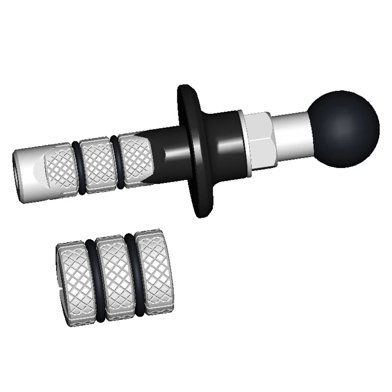 Motorcycle Bike Mount Black Fork Stem Base with 17mm 25mm Ball Head for GoPro insta360 Ball Mount Adapter Mobile Phone Holder