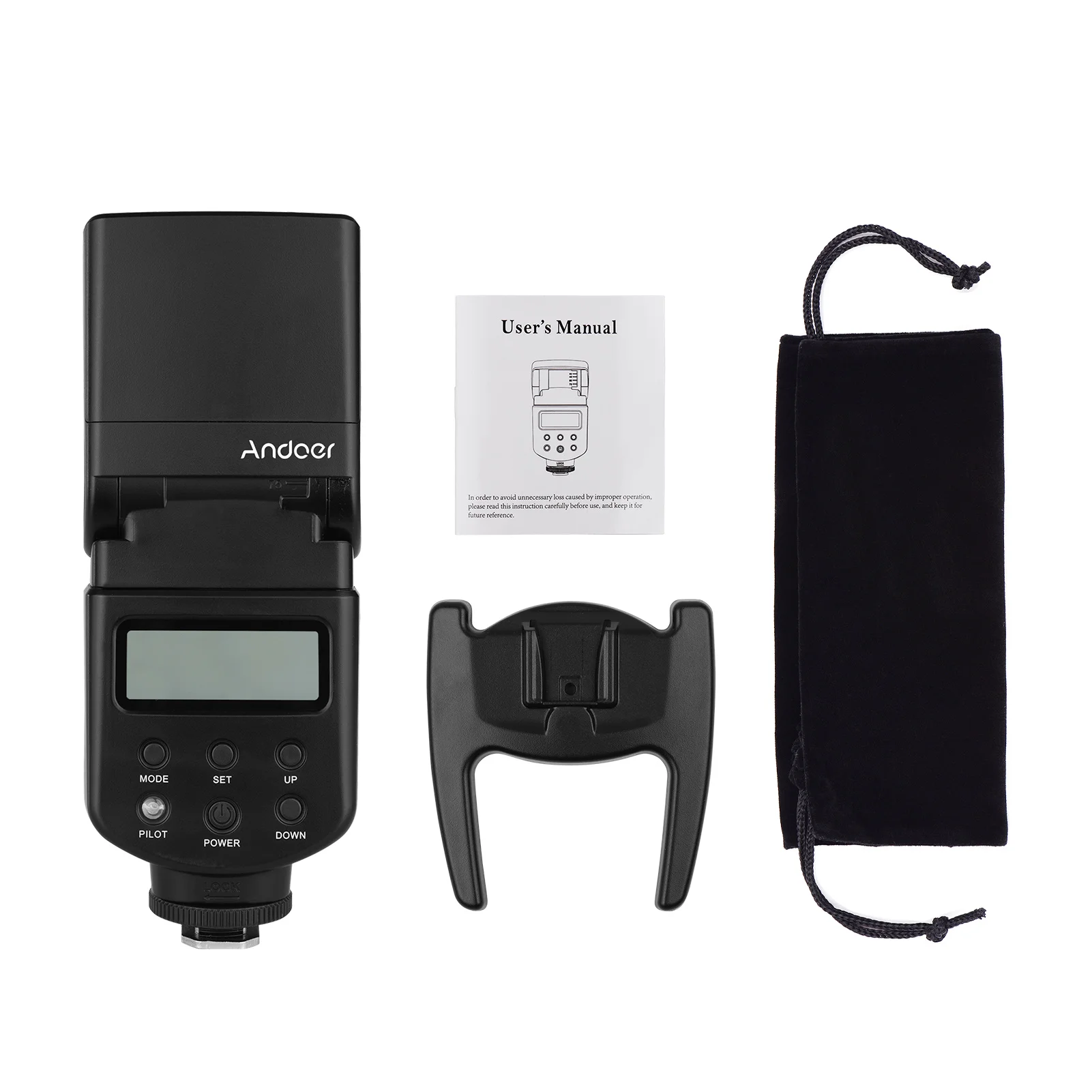 Andoer Universal Flash Speedlite GN40 Adjustable LED Fill Light On-camera Flash for Canon Nikon Olympus Pentax DSLR Cameras